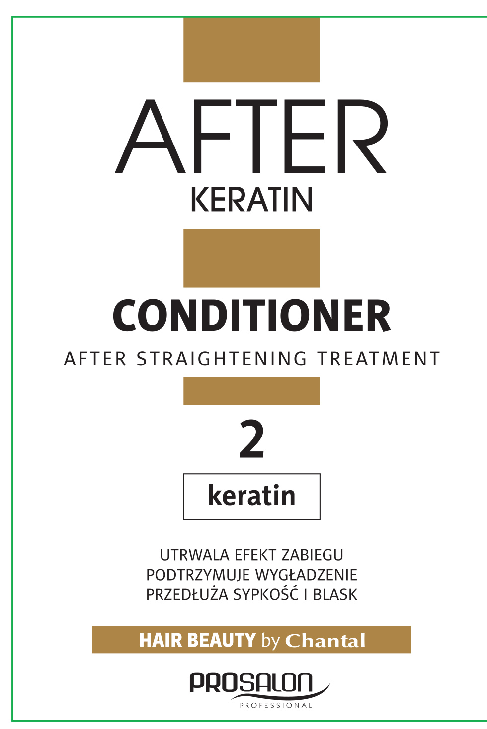 PROSALON After Keratin Odżywka po keratynowym prostowaniu włosów 500 ml – Idealna pielęgnacja dla Twoich włosów