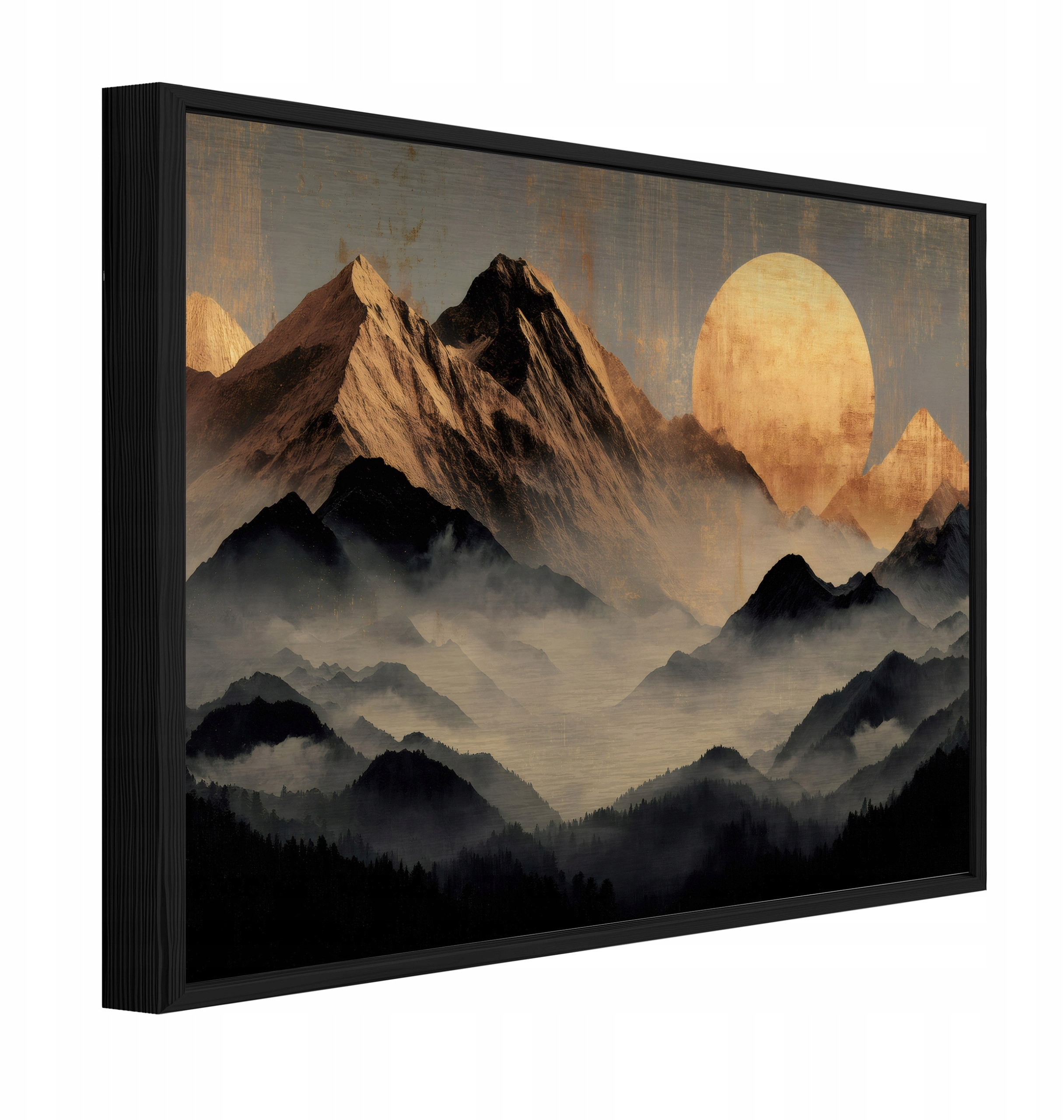 Obraz W Ramie Na Metalu Góry Pejzaż Do Sypialni Salonu 120x80 – Nowoczesna dekoracja wnętrz