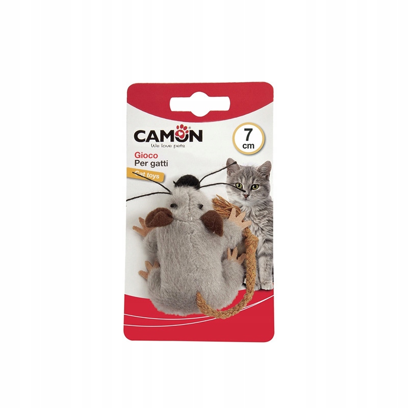 Camon Cat Toy – Mysz pluszowa z ogonkiem dla Twojego kota