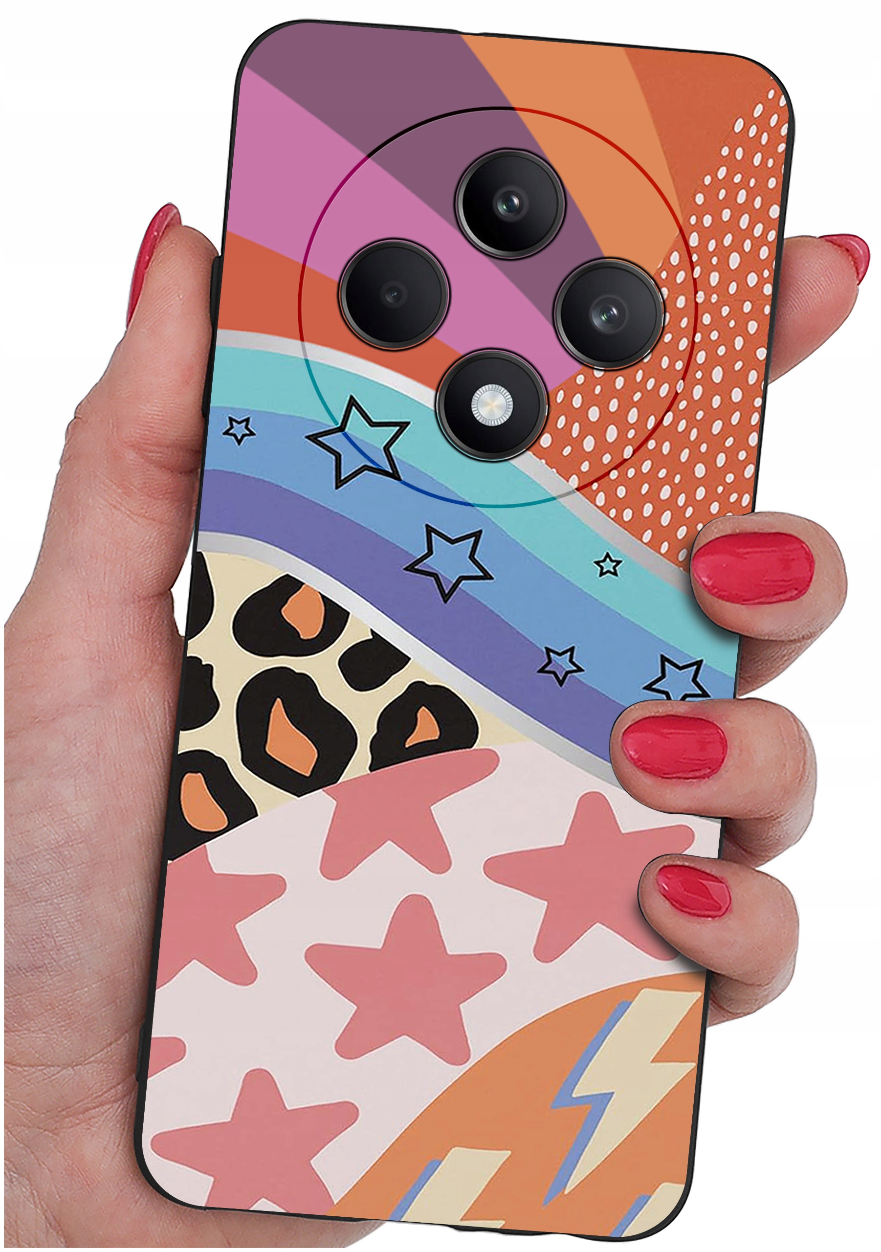 Etui do Oppo Reno 12 F 5G | 12 FS 5G WZORY | Silikonowe Matt Case + Szkło Hartowane 9H