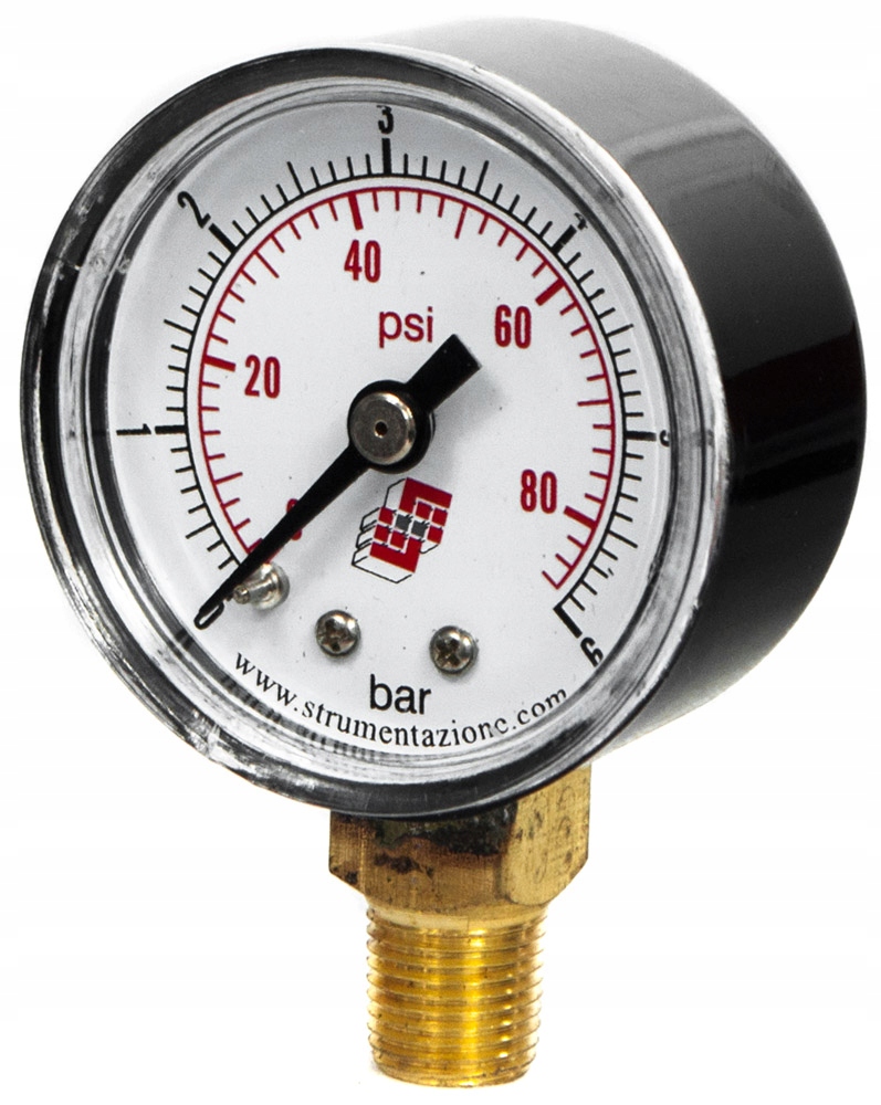 Manometr standardowy z przyłączem dolnym, śr. 40mm, 0-6bar, G1/8 – Precyzyjne narzędzie do pomiaru ciśnienia