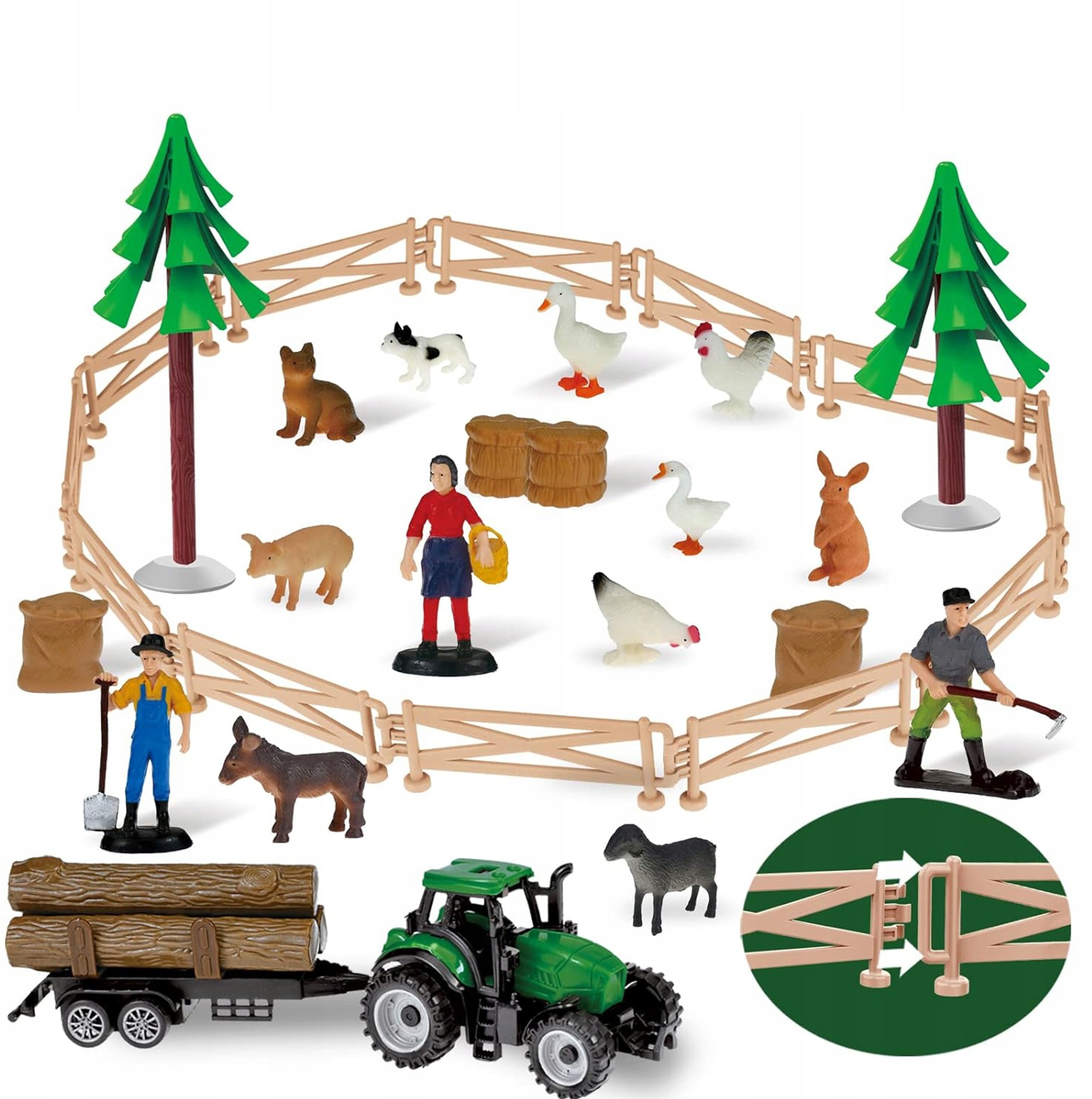 WOOPIE Zestaw Mały Farmer XL Figurki Gospodarstwo – Stwórz swoją własną farmę!