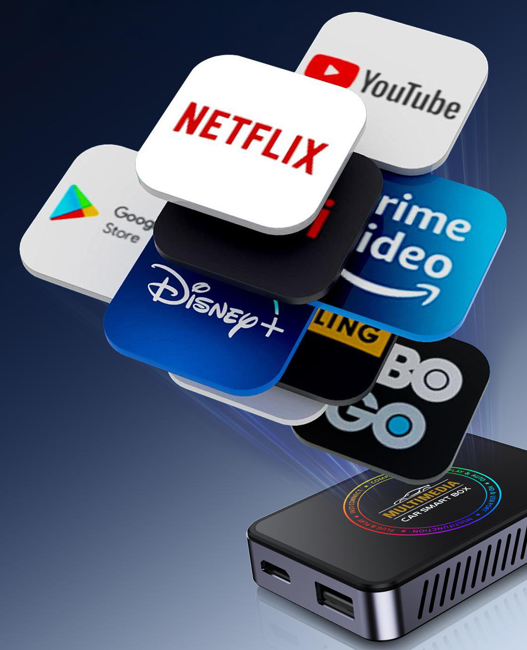 Obsługa wielu aplikacji – YouTube, Netflix i więcej w podróży