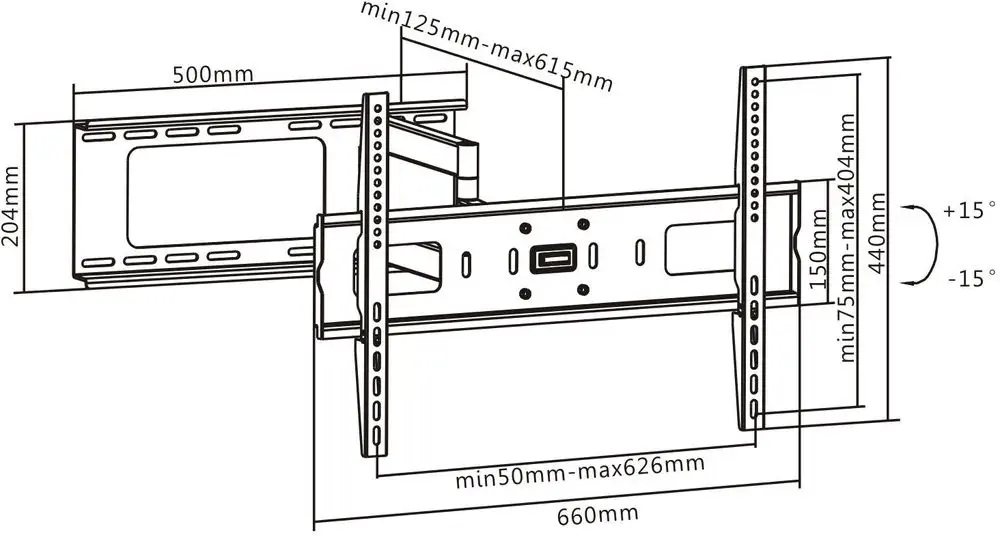 Obsługuje standardy VESA dla różnych rozmiarów telewizorów