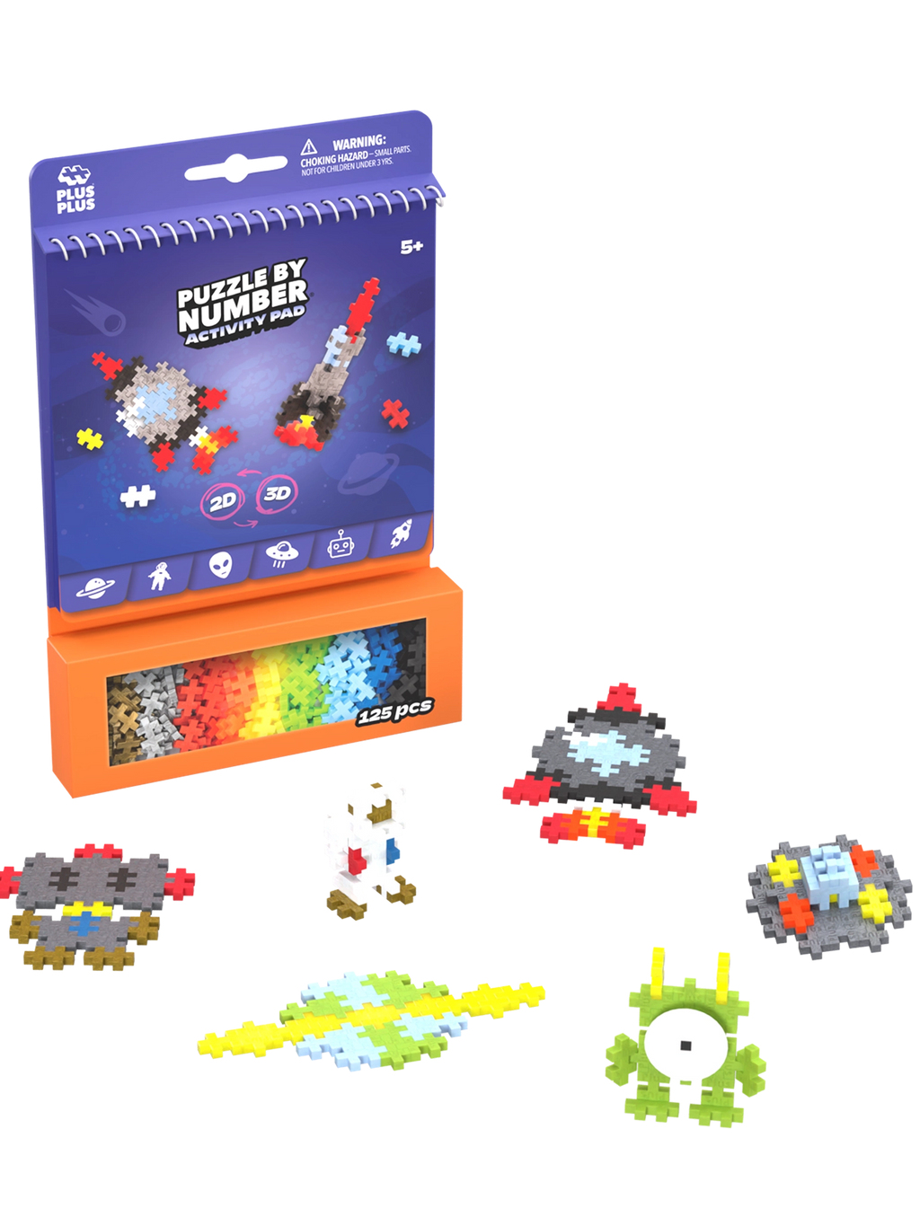 Zestaw 125 elementów do budowy w tematyce kosmicznej