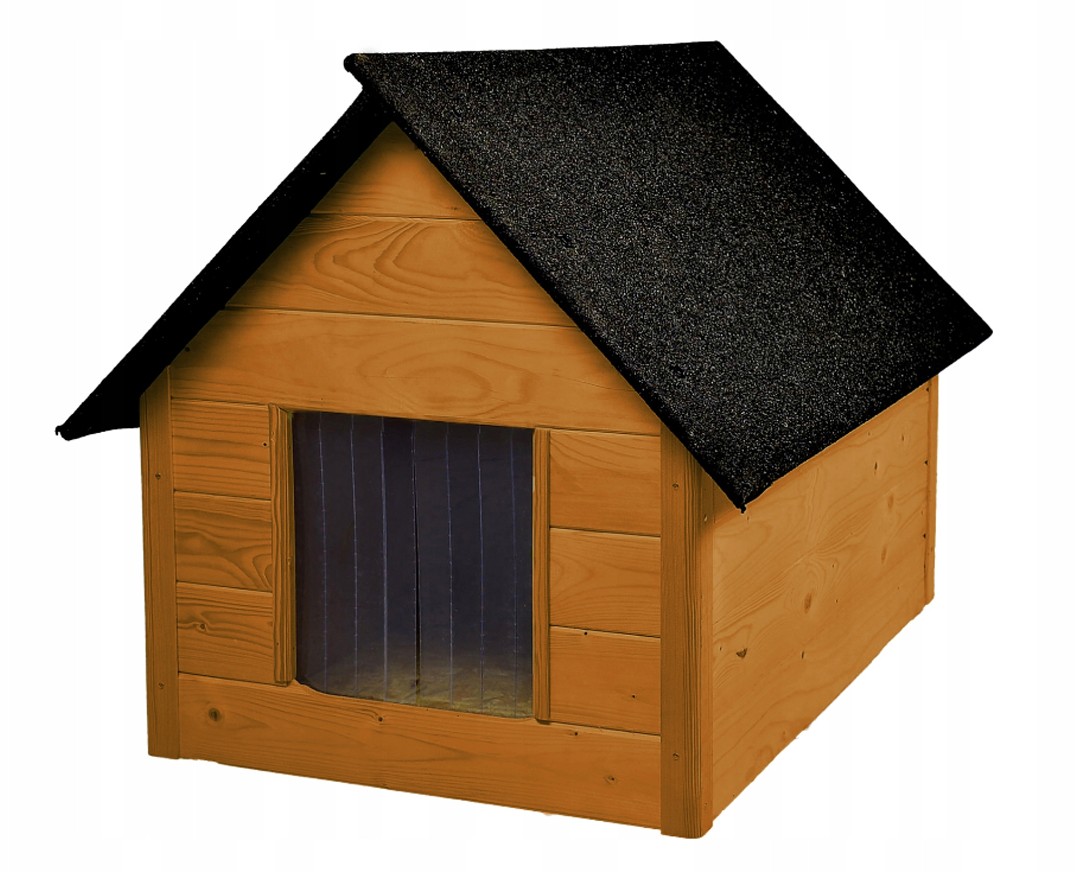 Budka dla psa kota ocieplana dwuspadowa XL WoodOK – Komfortowe legowisko dla Twojego pupila