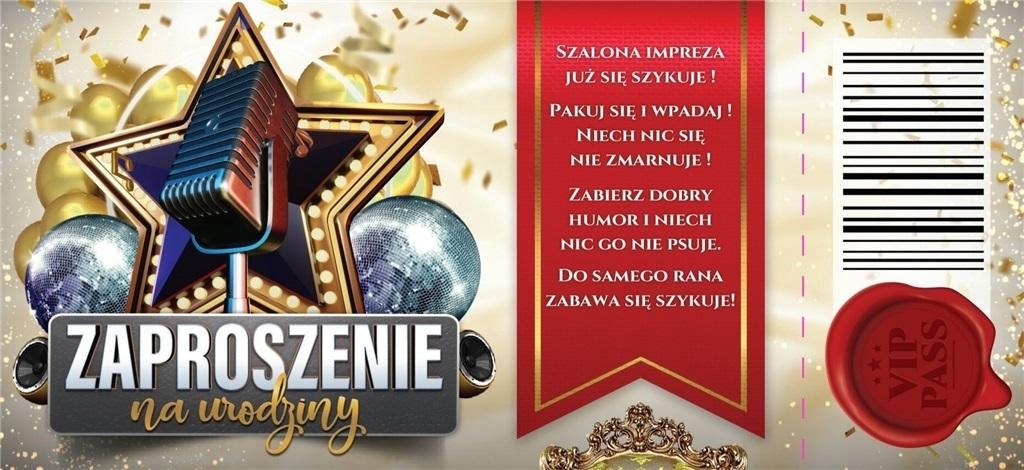 Zaproszenie Urodziny (10szt) – Idealne na Twoje wyjątkowe chwile