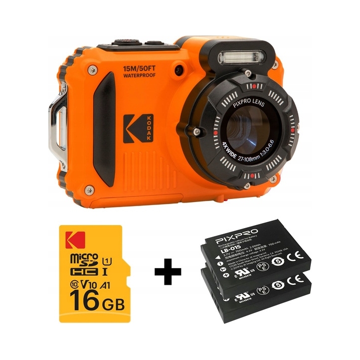 Zestaw akcesoriów: 2x bateria i karta pamięci 16GB