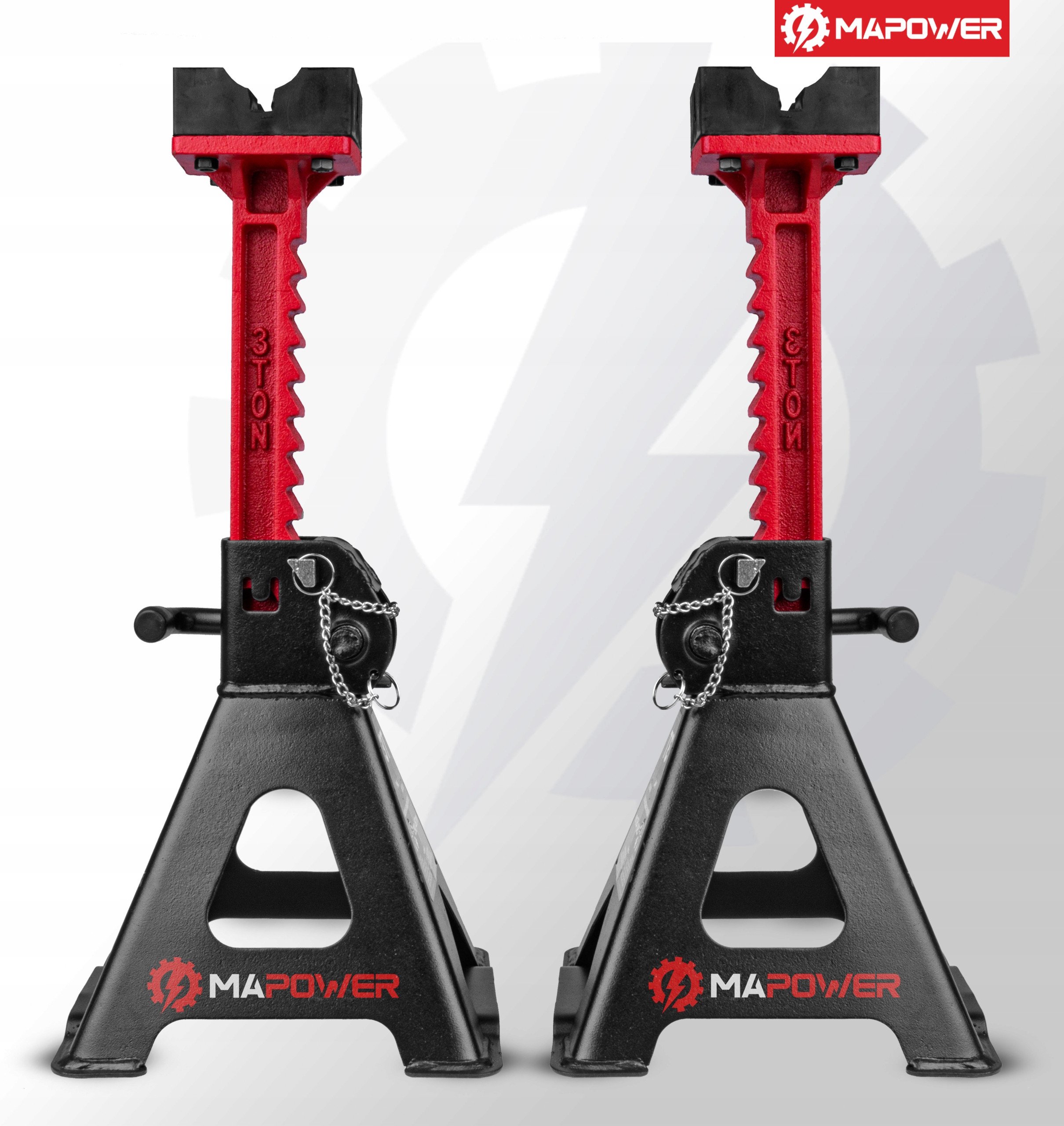 KOBYŁKI SAMOCHODOWE WARSZTATOWE PODPORY PODSTAWKI BLOKADA [3T] 2SZT MAPOWER EAN (GTIN) 5906815320744