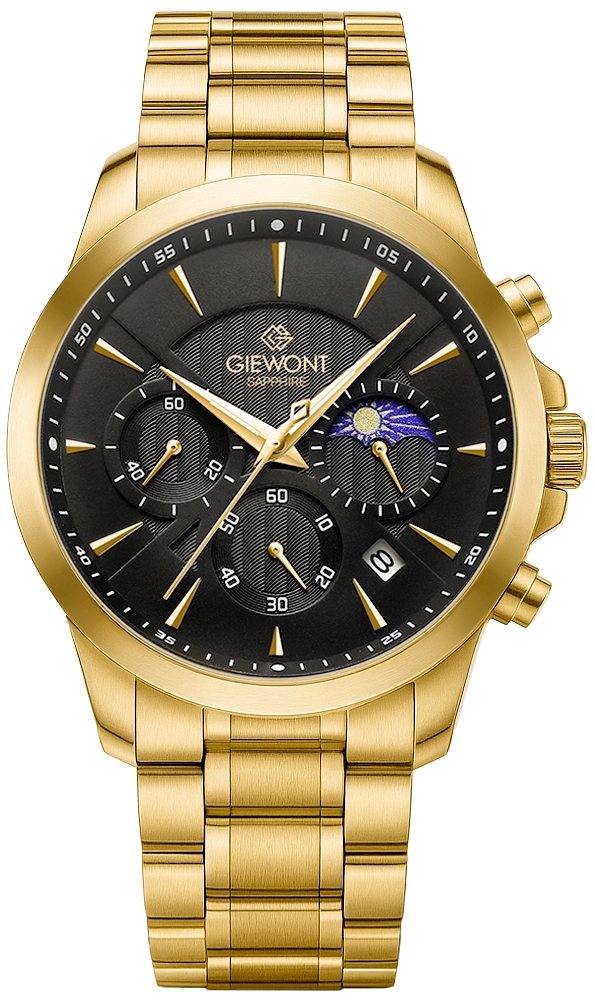 Zegarek Męski Chronograph Sapphire Złoto Czarny GW9460-B4 – Elegancja i nowoczesny styl