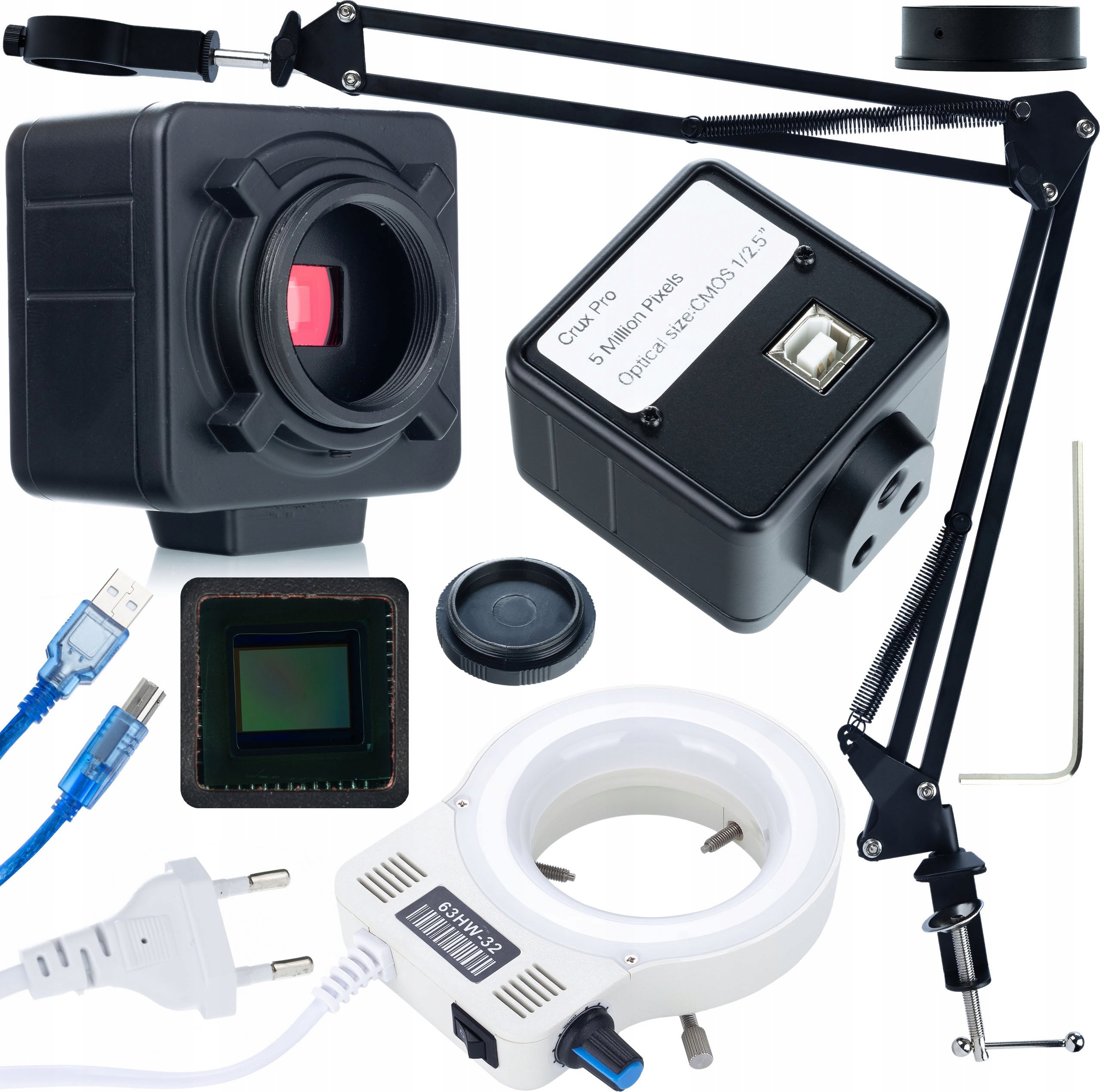 WYSIĘGNIK RUCHOME RAMIE BAZA DO MIKROSKOPU CYFROWEGO OŚWIETLACZ KAMERKA 2K – Idealne rozwiązanie dla mikroskopii cyfrowej