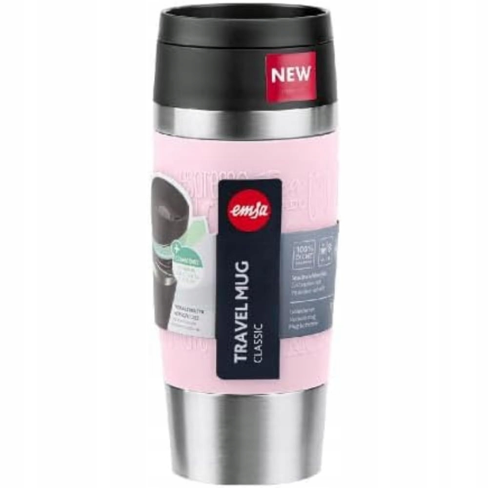 Emsa TRAVEL MUG Classic – Termiczny kubek podróżny w kolorze różowym
