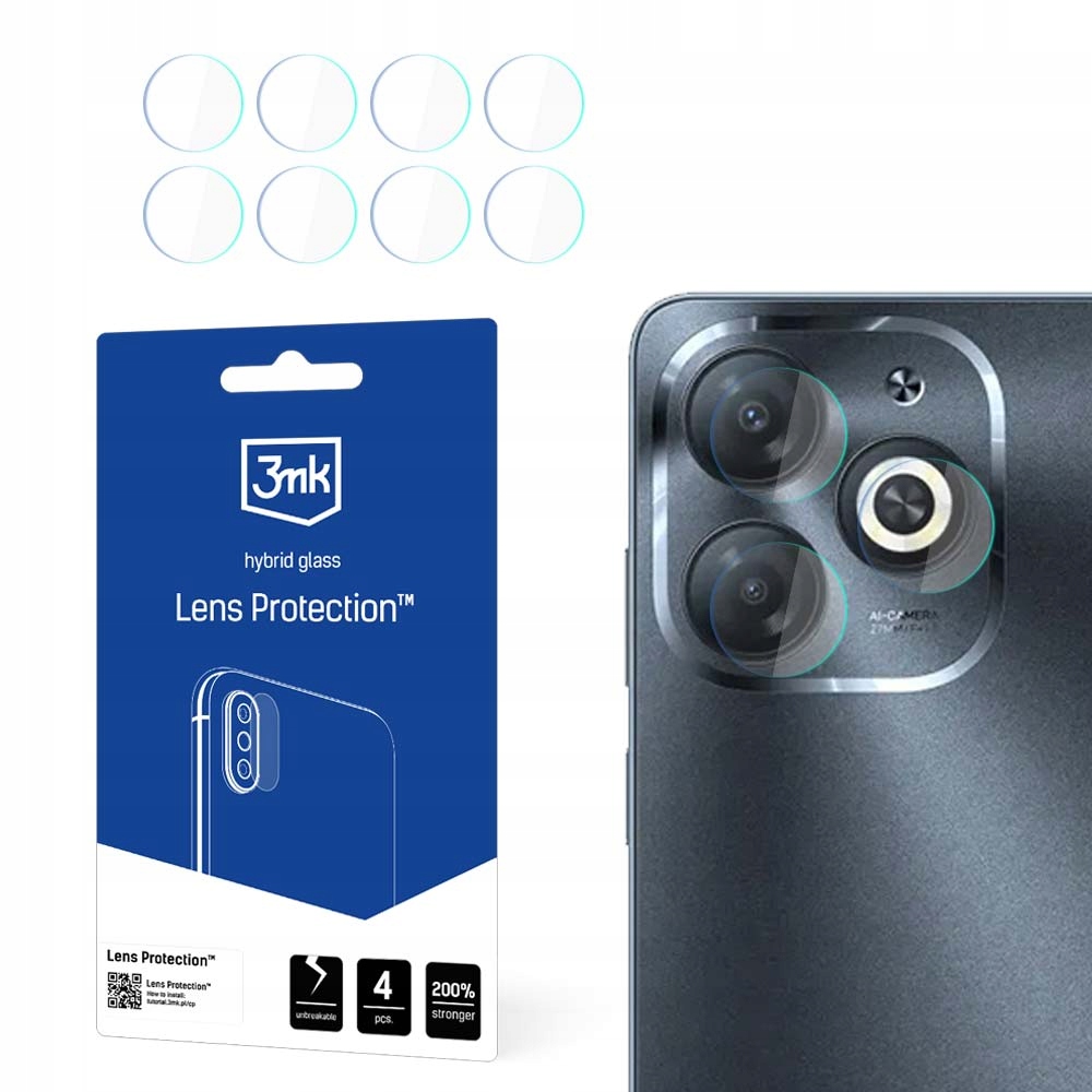 Zestaw zawiera 4 sztuki szkła ochronnego