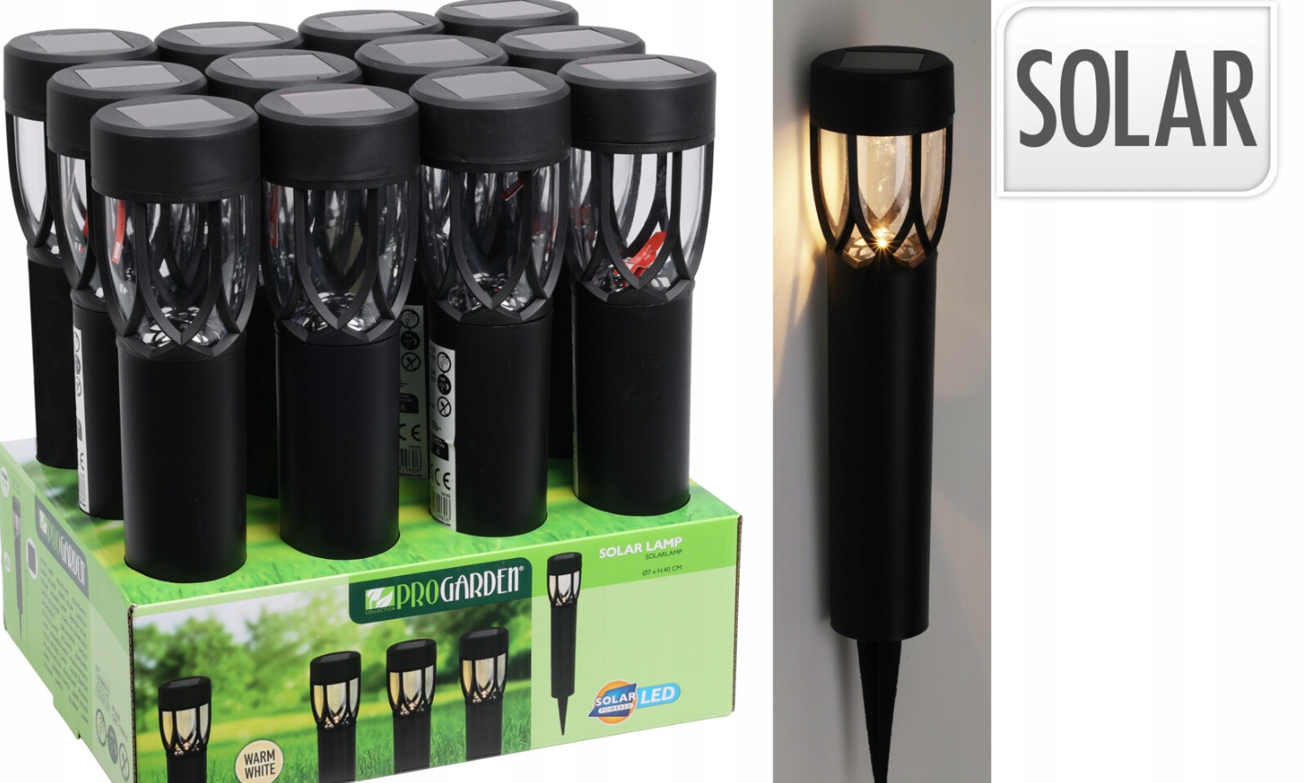 Lampa solarna 7x40cm ProGarden – Oświetlenie Twojego ogrodu