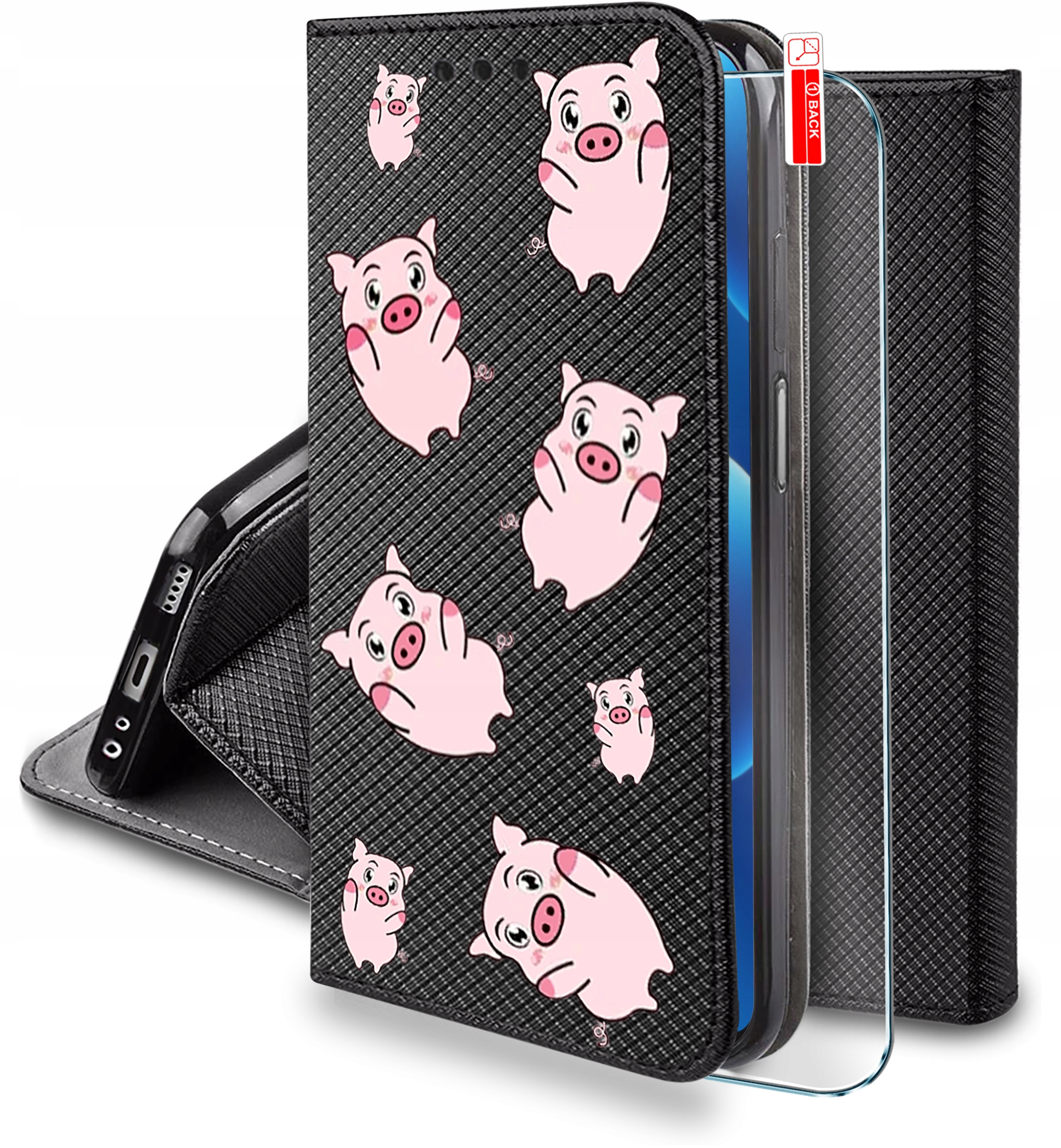 Etui do Samsung M52 5G MAGNET WZORY CASE PORTFEL + SZKŁO 9H – Ochrona i styl w jednym