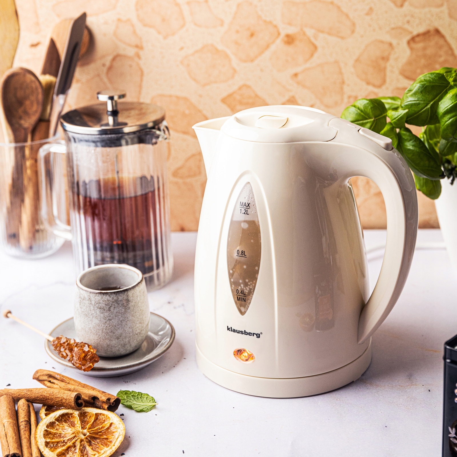 Nowoczesny design – Kremowy kolor i podświetlenie LED