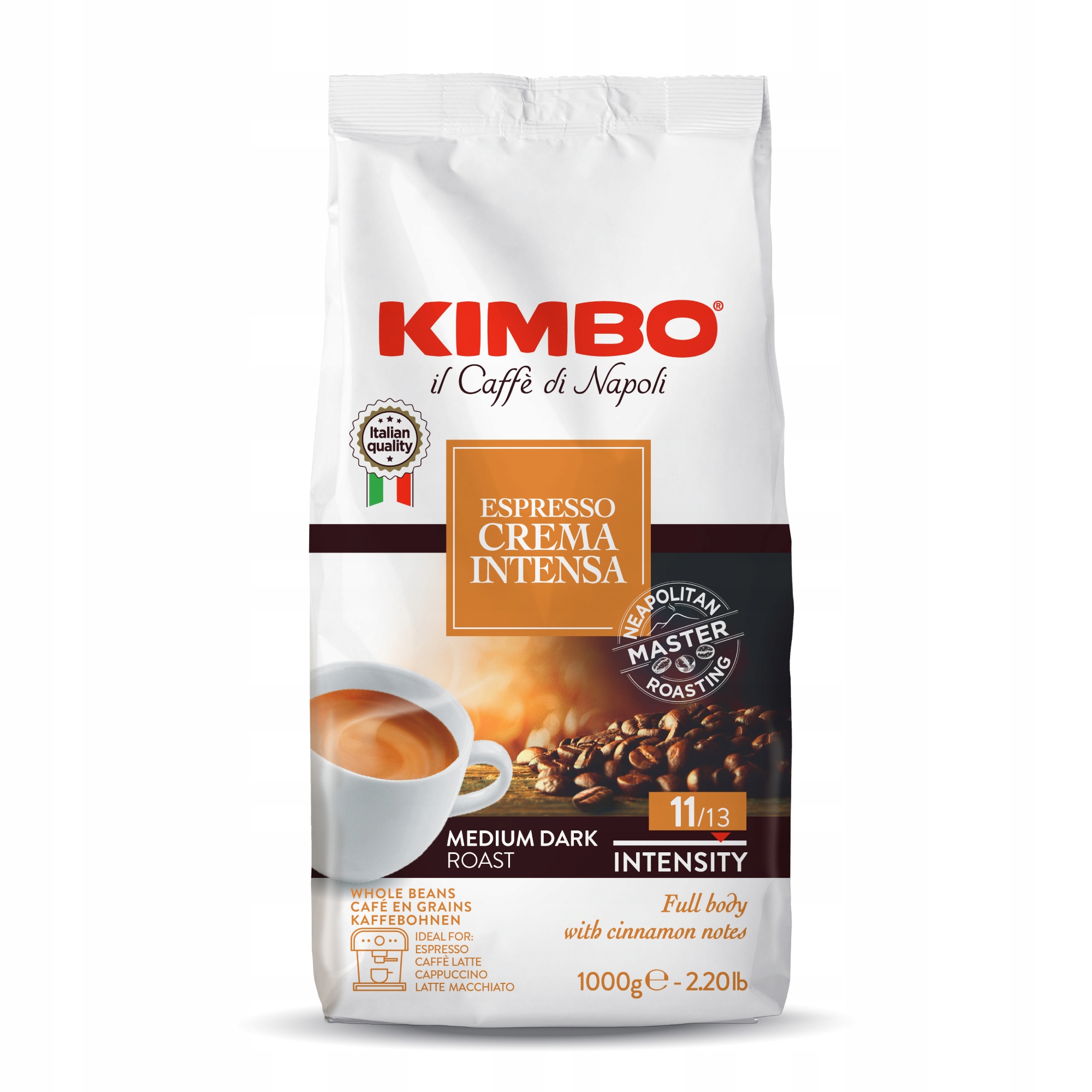 Kimbo Crema Intensa 1 kg – Doskonała kawa ziarnista dla prawdziwych smakoszy