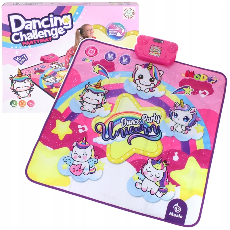 Mata do tańczenia muzyczna Jednorożec Dancing Challenge Partymat – Radość i ruch w jednym