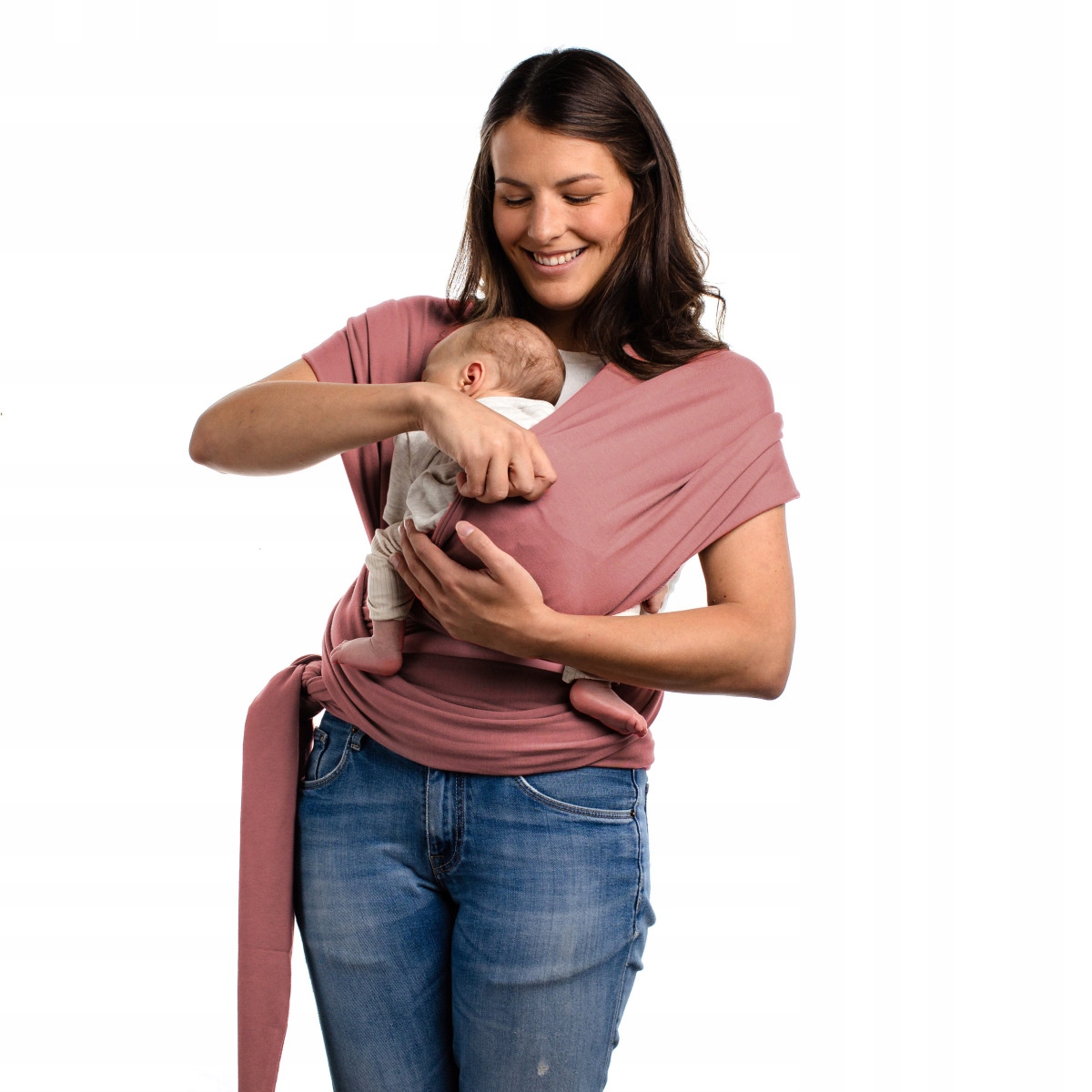 Chusta do noszenia dziecka Boba Wrap - brudny róż