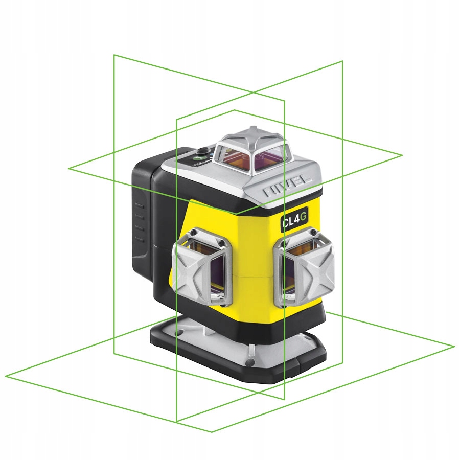 Czerwony laser budowlany – 4 płaszczyzny 360°