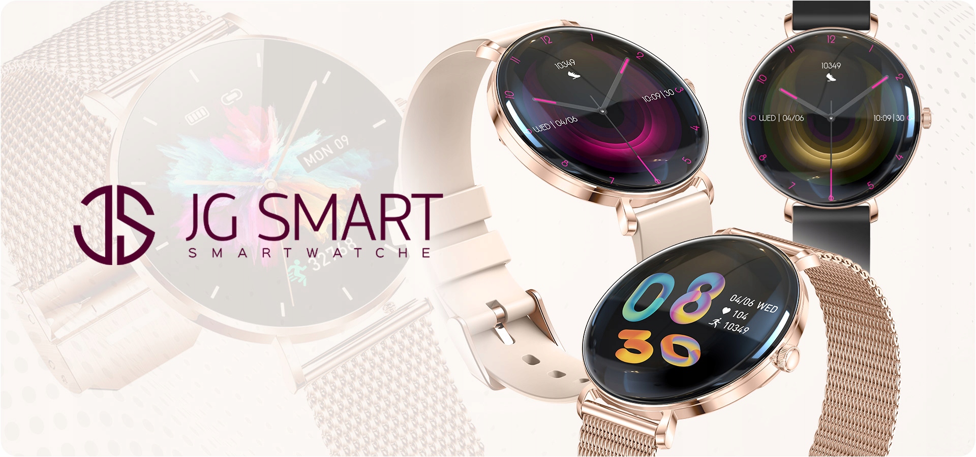 Smartwatch Damski PL Menu Zegarek Rozmowy Powiadomienia Ciśnienie 3 PASKI – Elegancja i funkcjonalność w jednym