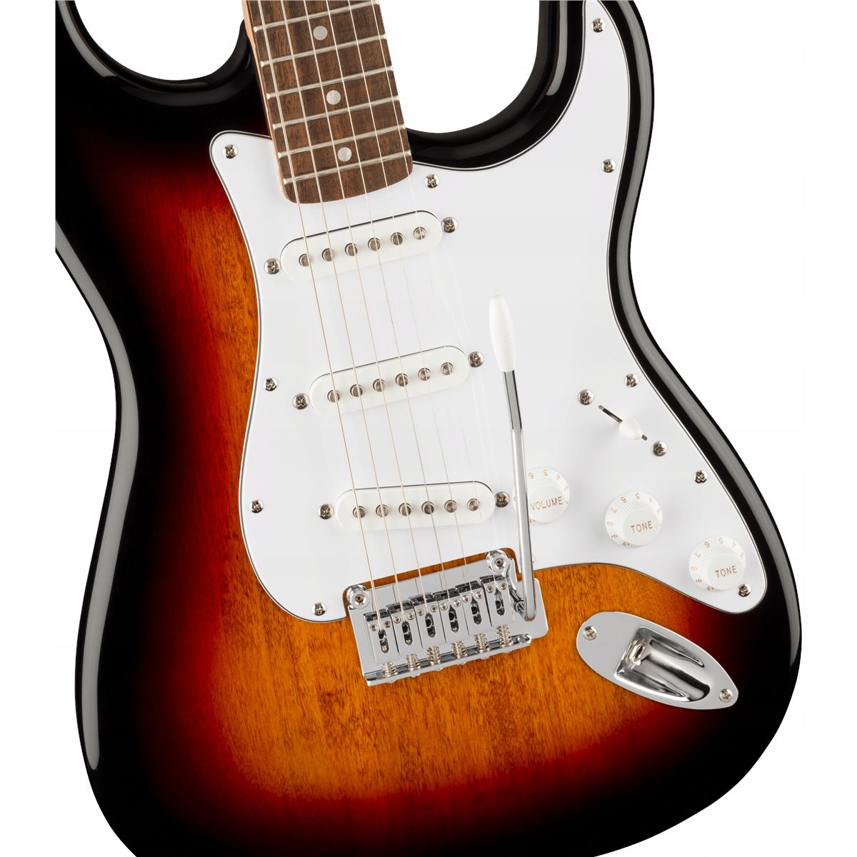 Różnorodność brzmienia dzięki 3 przetwornikom Squier single-coil