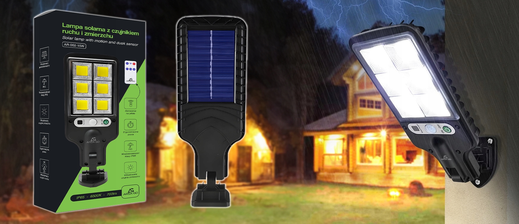 Odporność na warunki atmosferyczne – Lampa IP65 do użytku zewnętrznego
