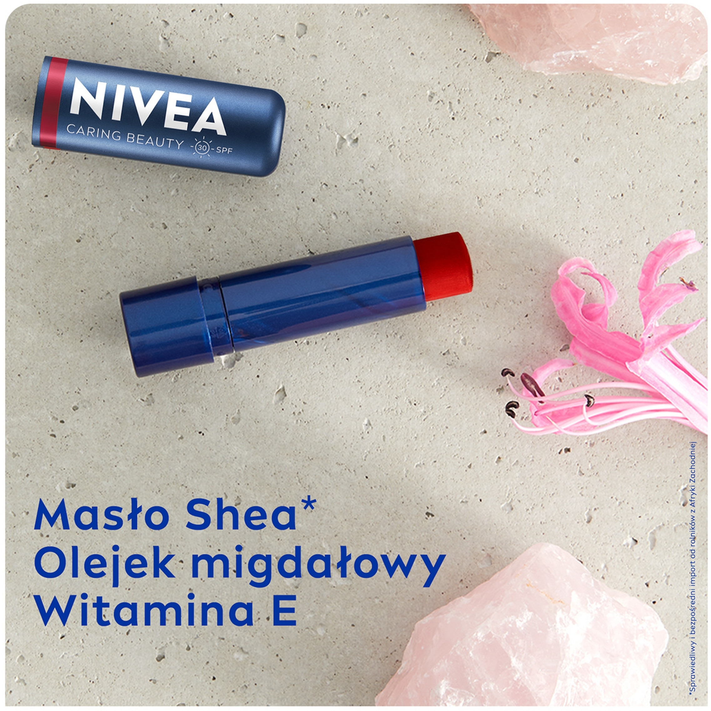 Skład i właściwości pomadki Nivea Caring Beauty 3w1