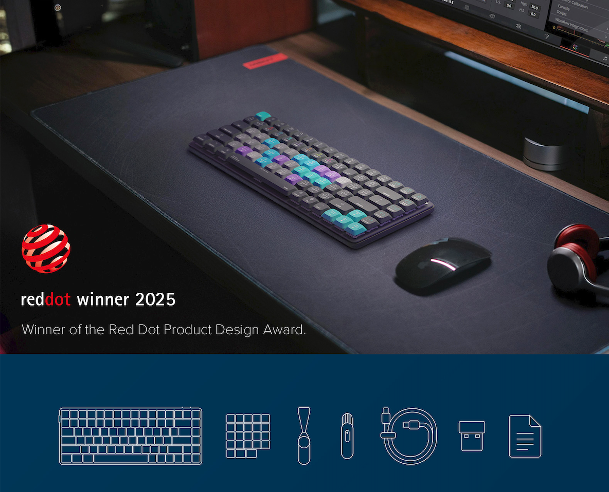 Minimalistyczny design i kolorowe oznaczenia klawiszy