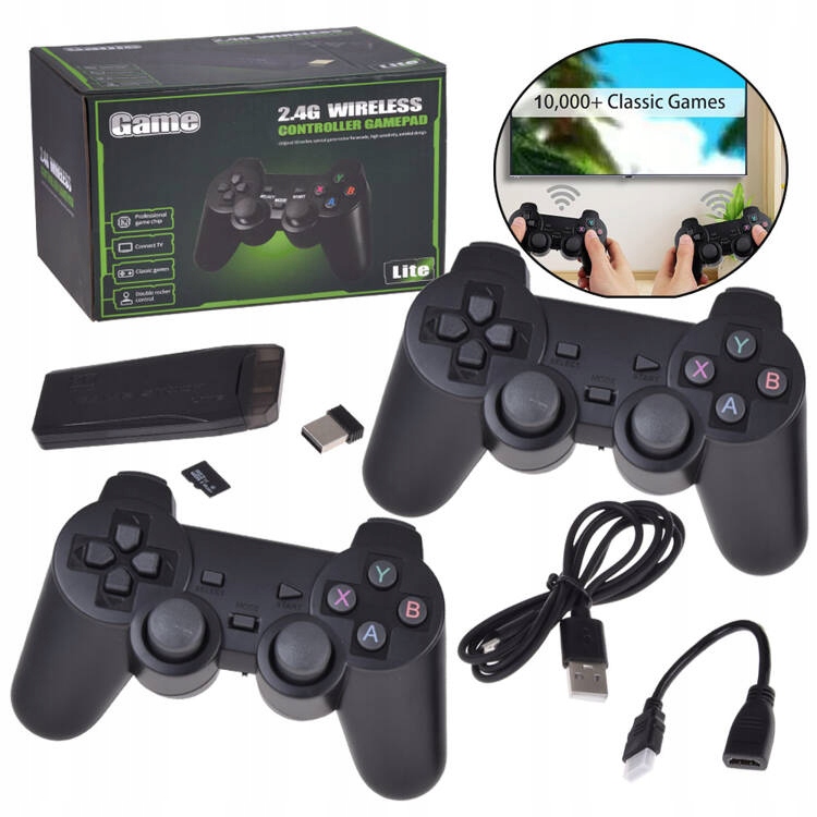 Zestaw Gra Konsola HDMI RETRO + 2 pady Ponad 20000 gier jak kiedyś GR0696 – Przenieś się w czasie!