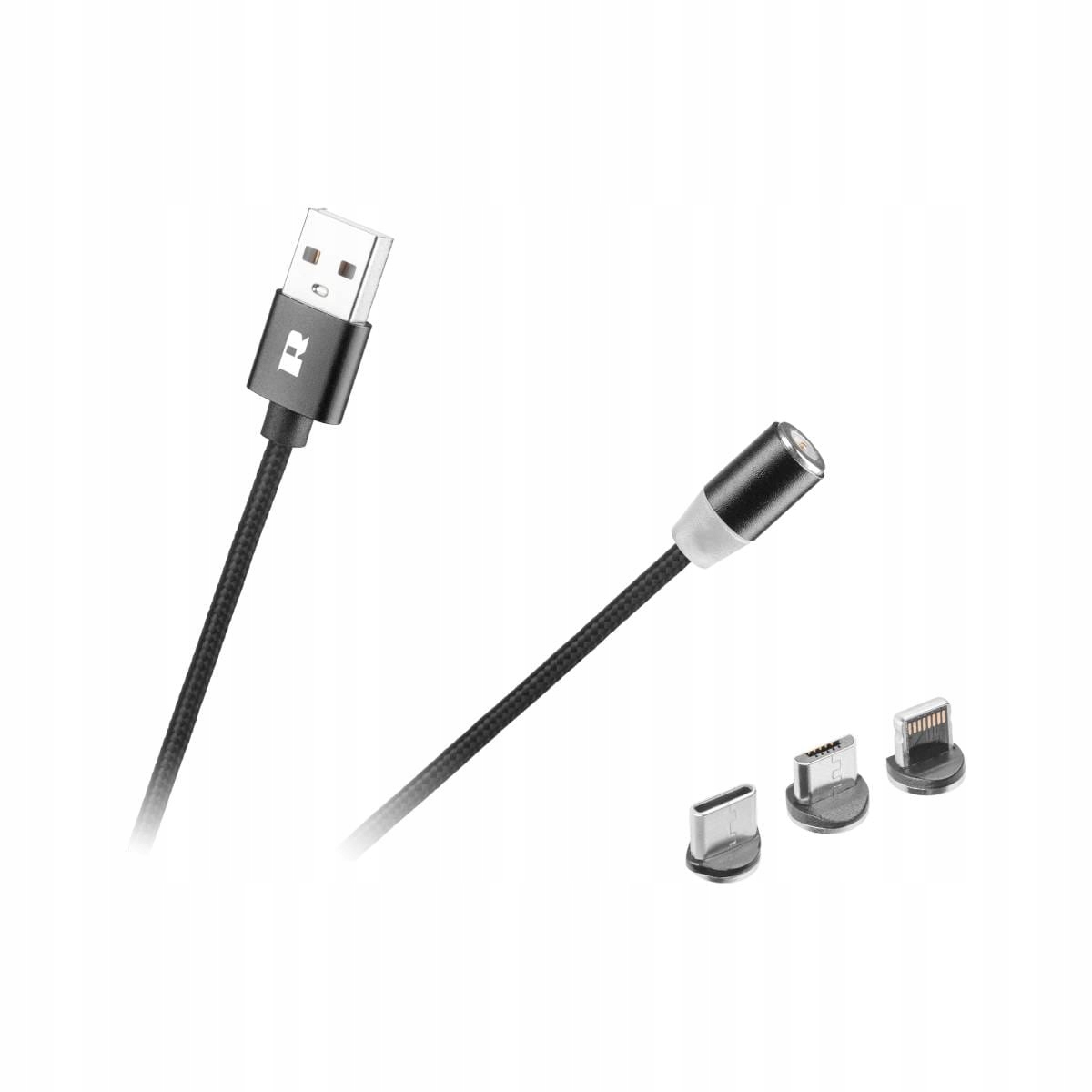 Kabel USB magnetyczny 3w1 Rebel Comp – Uniwersalne rozwiązanie dla Twoich urządzeń