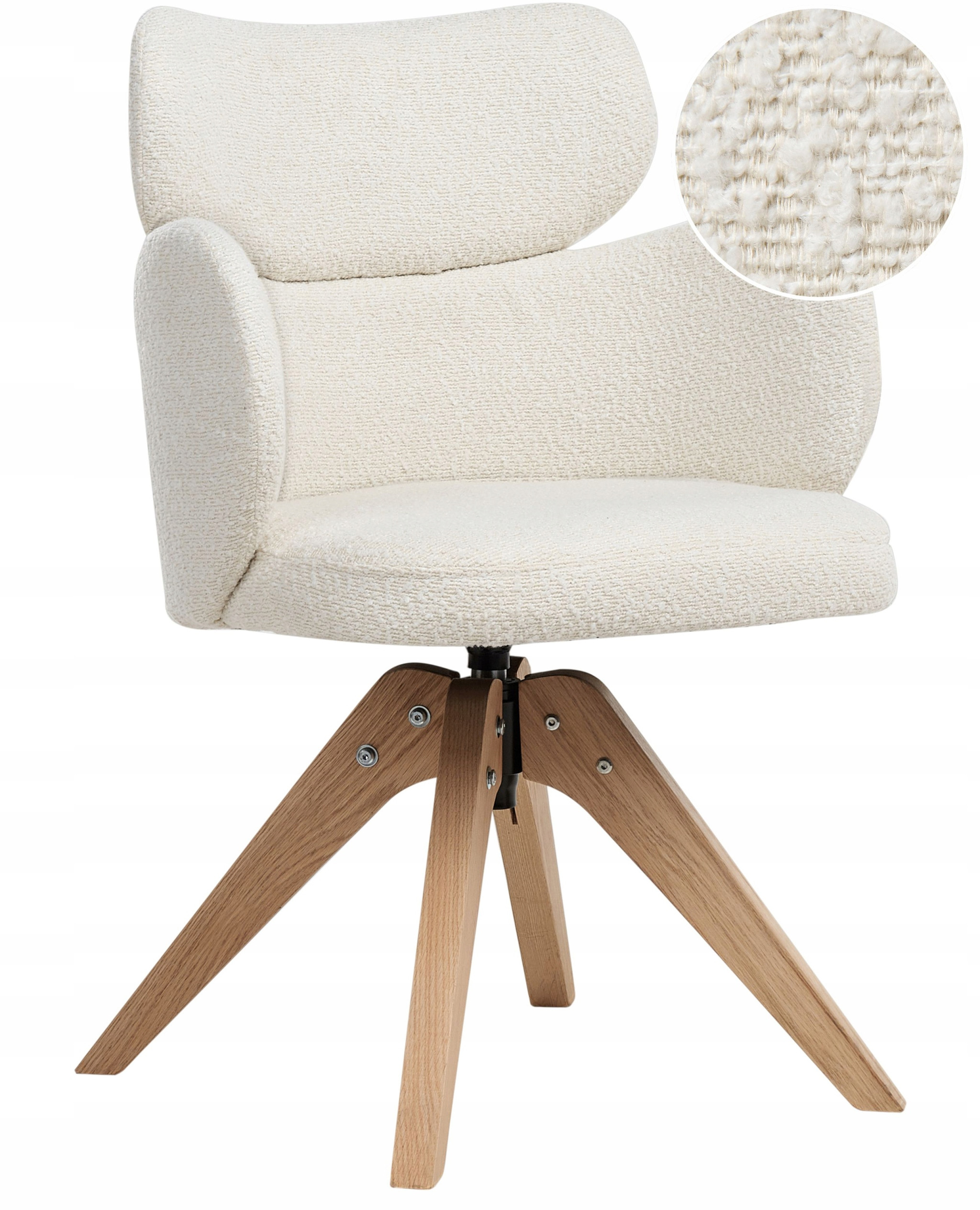 Wygodne siedzisko z tapicerki boucle