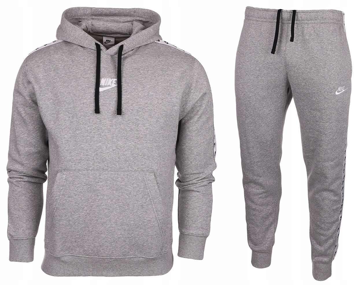 NIKE DRES MĘSKI KOMPLET BLUZA + SPODNIE BAWEŁNA CIEPŁY DM6838 SZARY r. L – Komfort i styl dla aktywnych