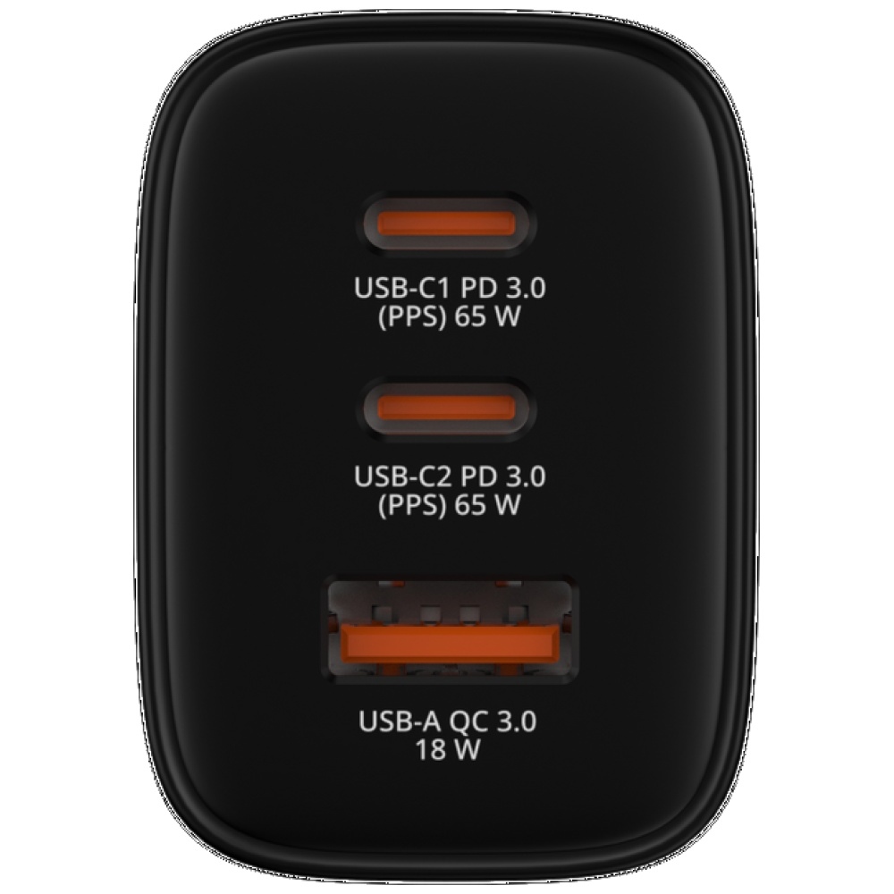 Trzy porty USB-A/C – Wszechstronność w ładowaniu urządzeń