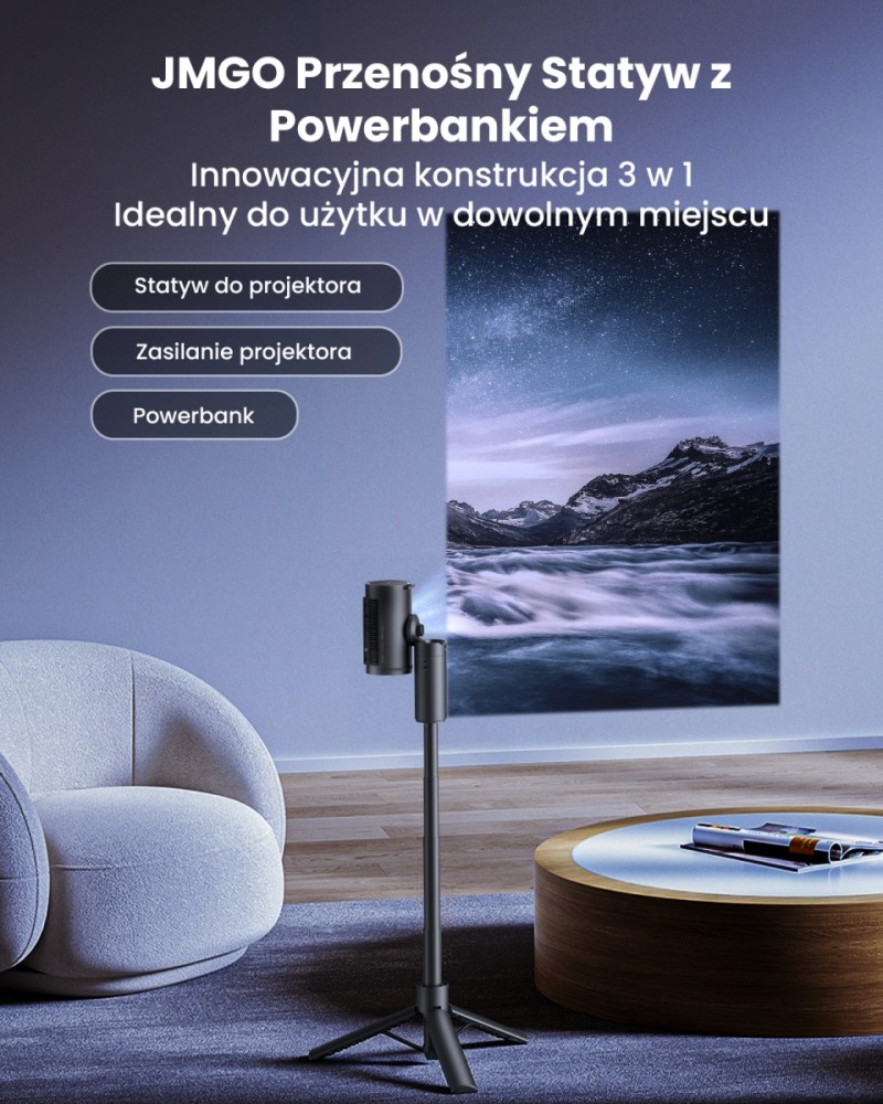 JMGO Powerbank ze strojakiem Tripod P0X1 – Twoje mobilne źródło energii