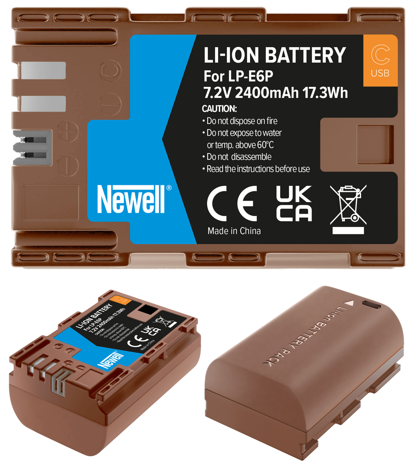Główne cechy akumulatora Newell LP-E6P USB-C
