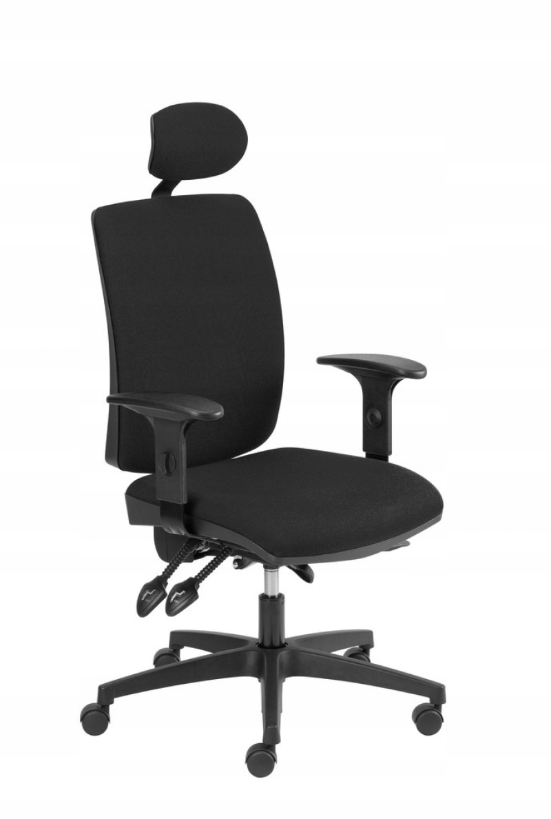 Krzesło obrotowe Kefalonia Czarne – Ergonomia i komfort w biurze