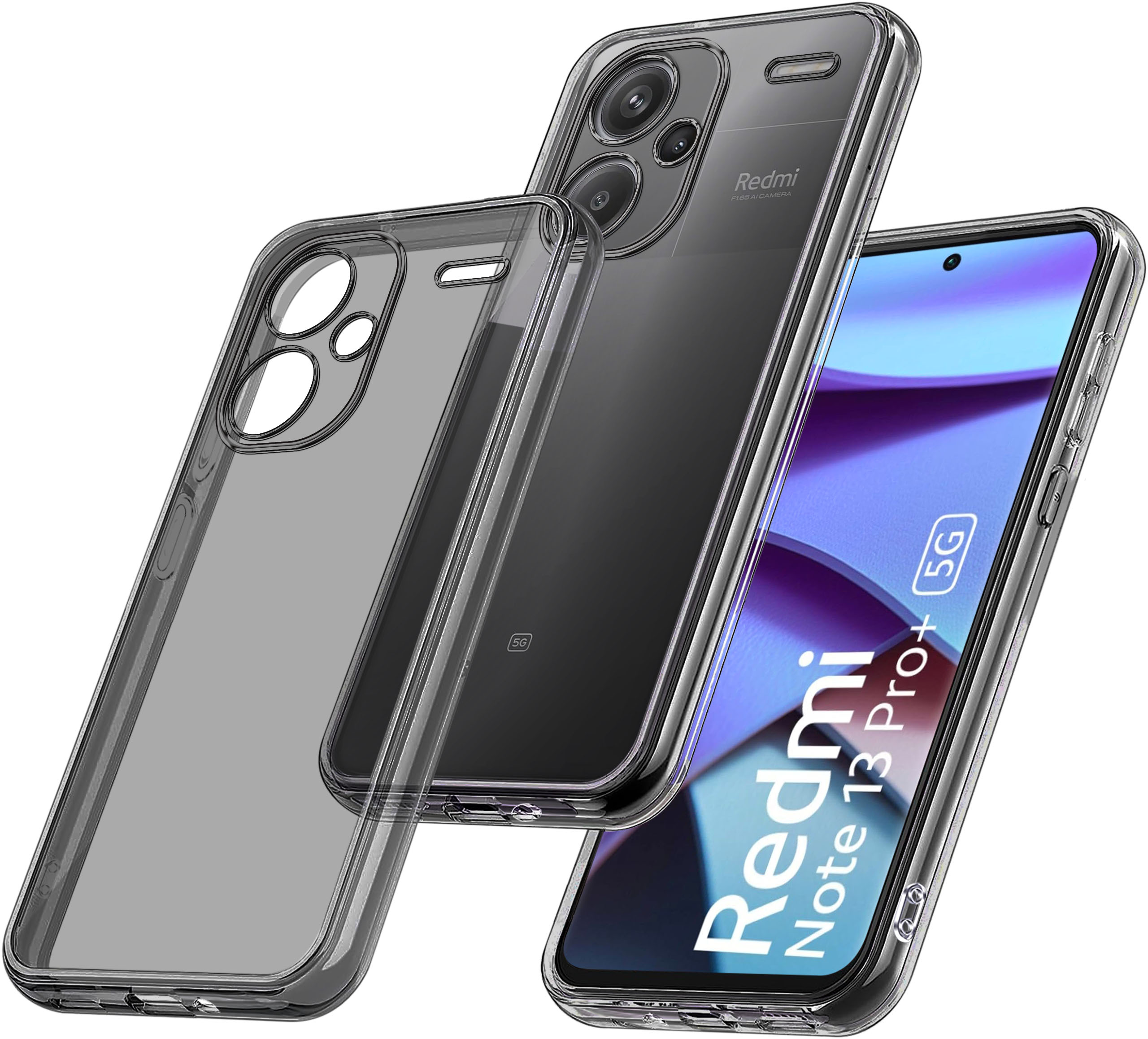 Etui do Xiaomi Redmi Note 13 Pro+ Plus WZMACNIANE 360° CLEAR – Pełna ochrona dla Twojego telefonu