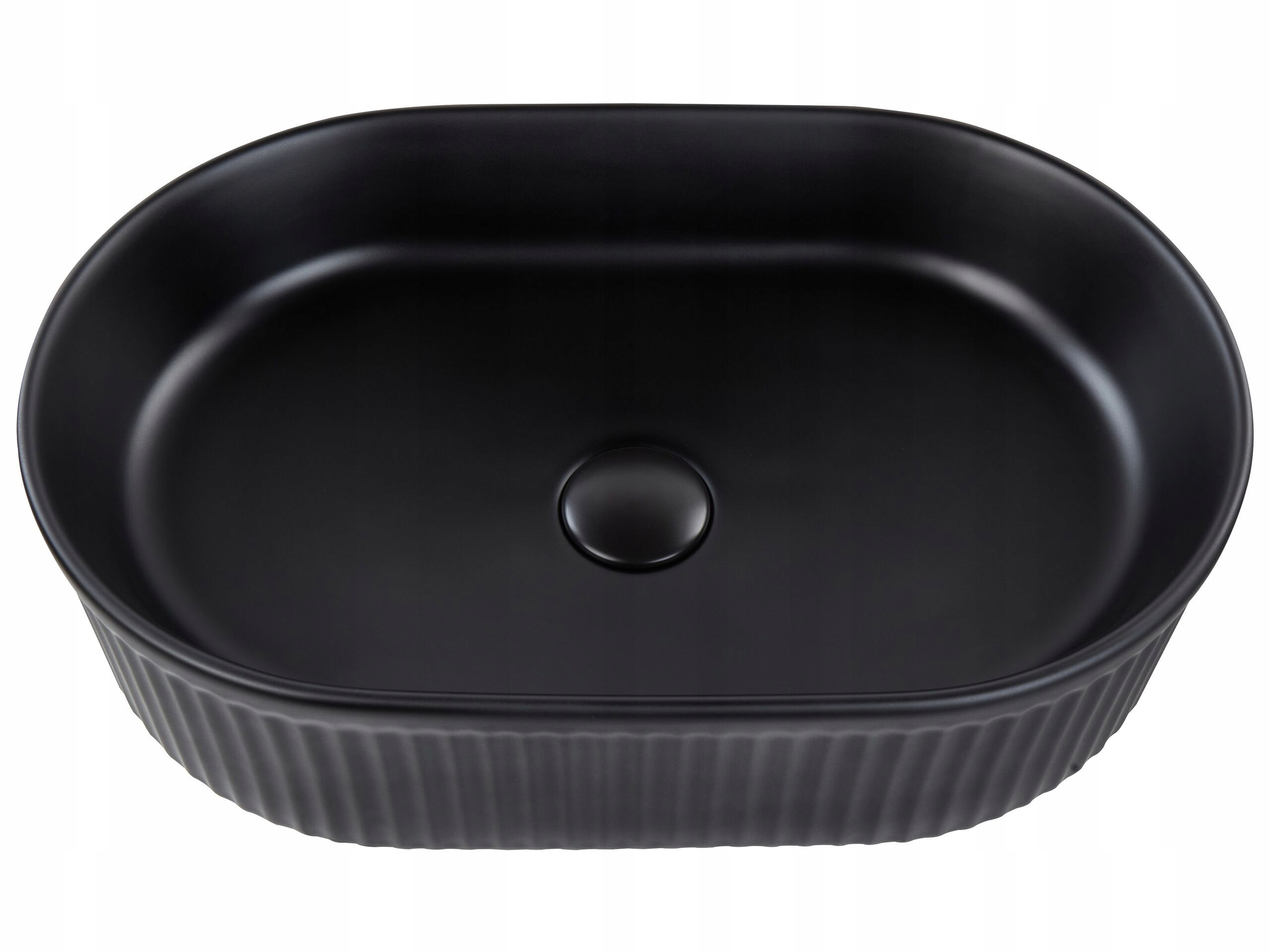 Umywalka nablatowa ceramiczna 49 x 31 cm czarna GELDO Lumarko – Elegancja i nowoczesność w Twojej łazience