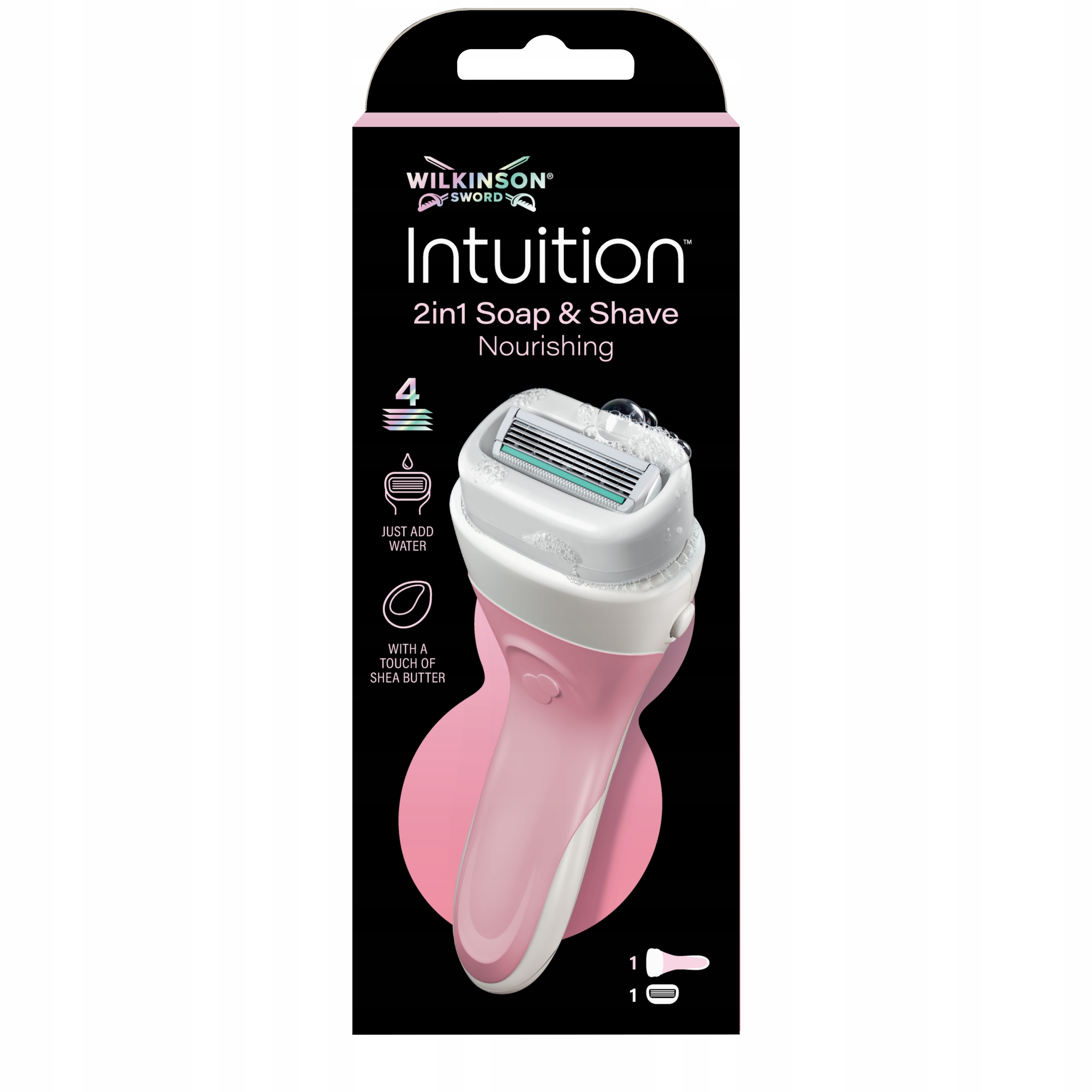 WILKINSON Sword Intuition – Maszynka do golenia 2w1 z wegańskim mydłem