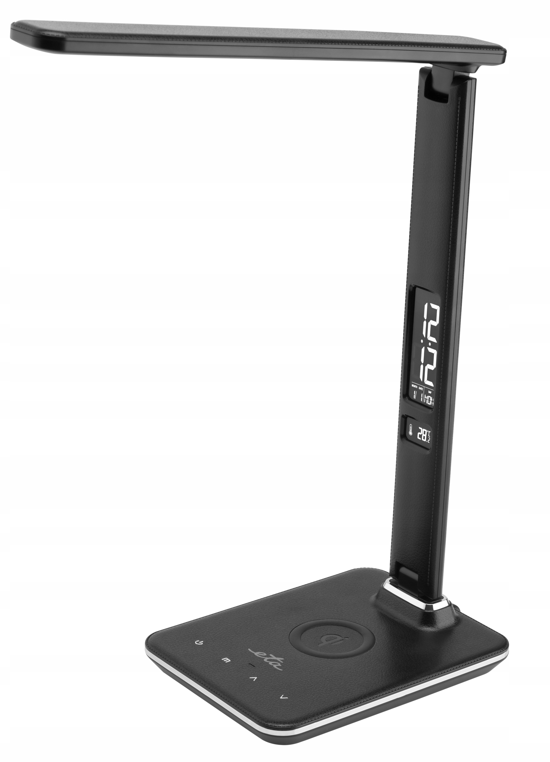 Lampka biurkowa LED ETA czarna z ładowarką - idealne oświetlenie do każdego wnętrza