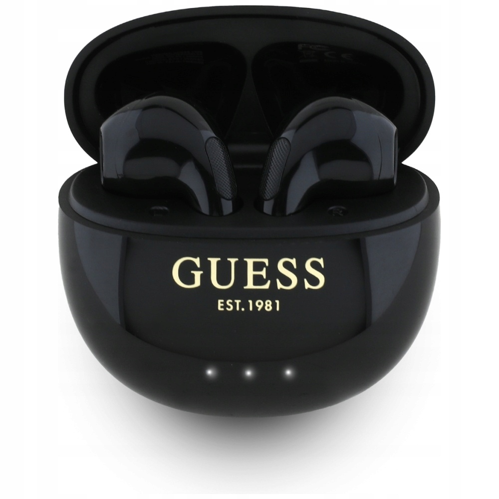 Słuchawki TWS Guess Glossy Effect Egg Shape Printed Classic Logo – Doskonałe połączenie stylu i technologii