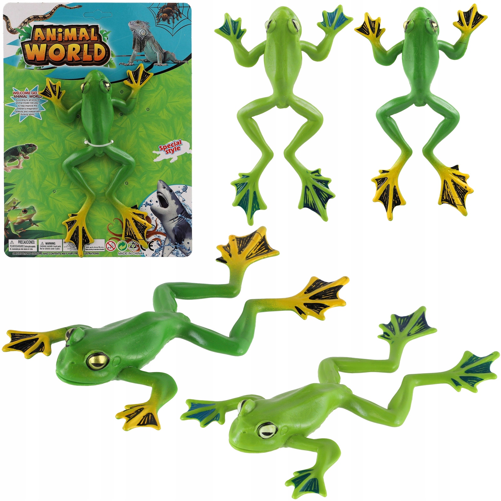 Żaba gumowa MIX – Realistyczna figurka z serii 'Animal World'