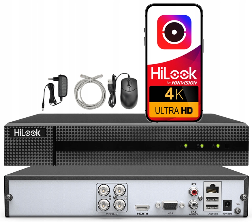 Rejestrator cyfrowy hybrydowy HiLook by Hikvision DVR-204U-M1/T – Nowoczesne rozwiązanie do monitoringu