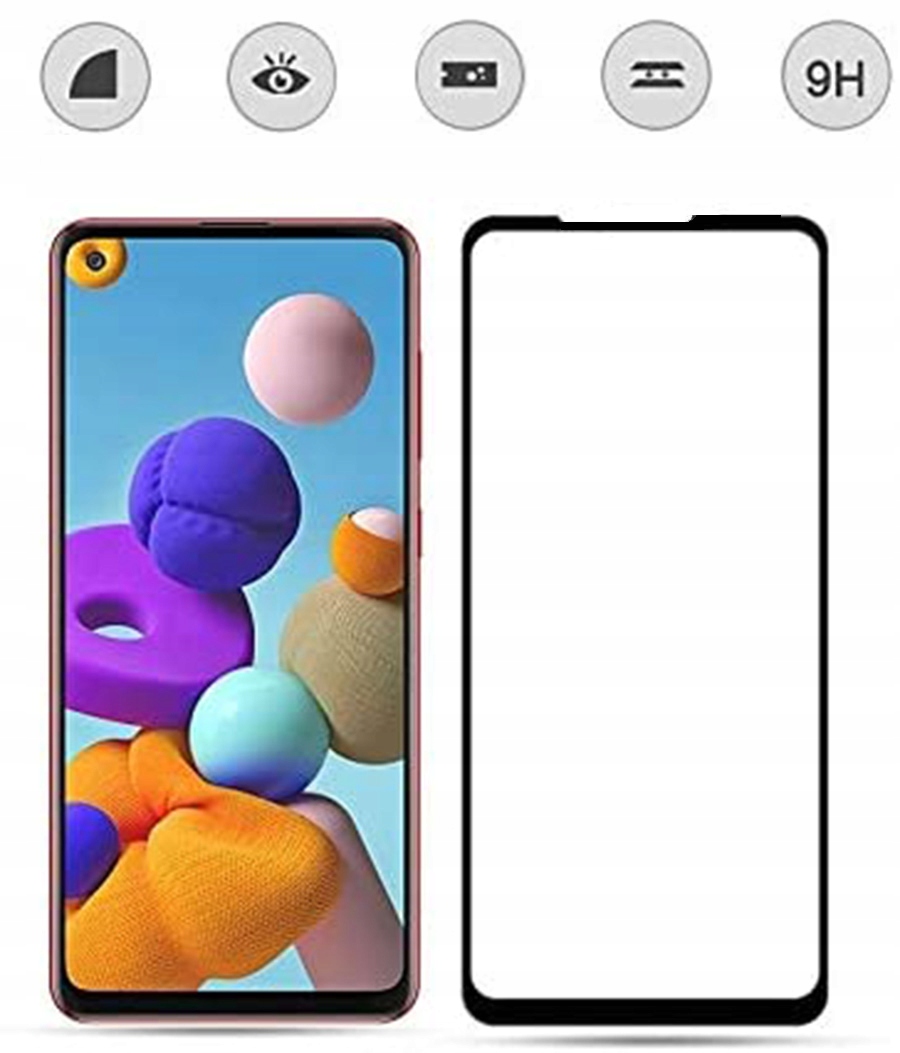 Szkło Hartowane Full Glue do Samsung Galaxy A21S Dedykowany model Samsung Galaxy A21S