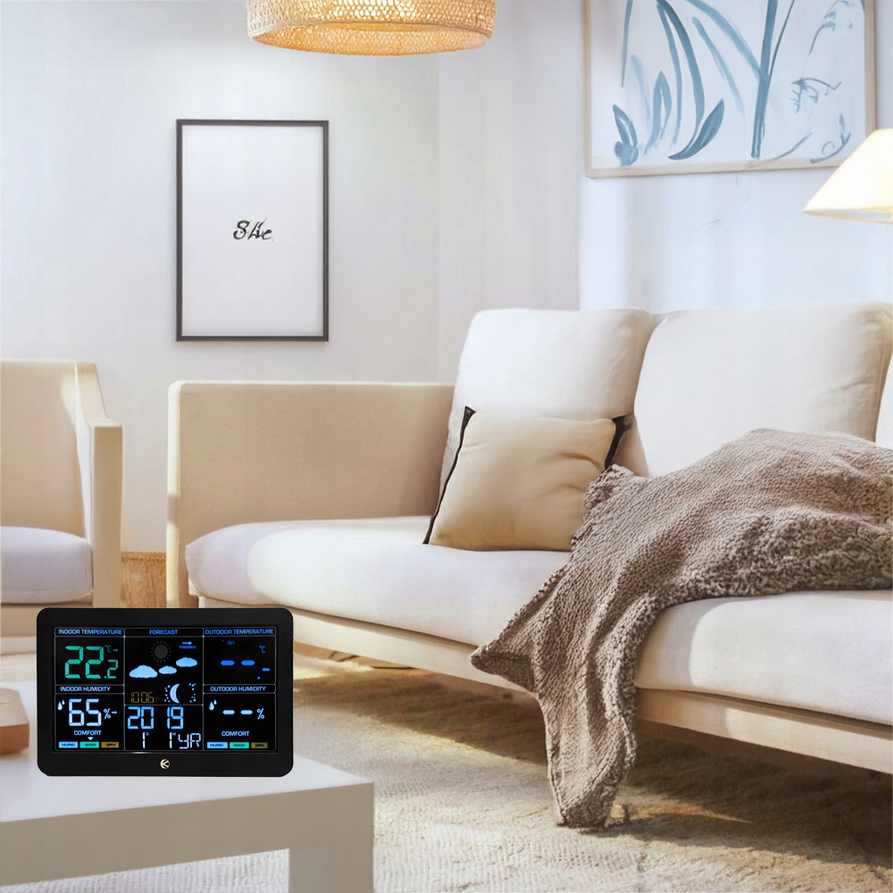 Wbudowany czujnik zewnętrzny – precyzyjne pomiary temperatury i wilgotności