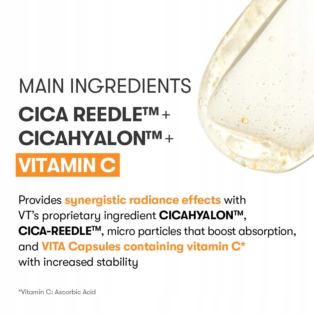 Składniki aktywne i specyfikacja techniczna Vt Cosmetics Vita-Light Reedle Shot 100*