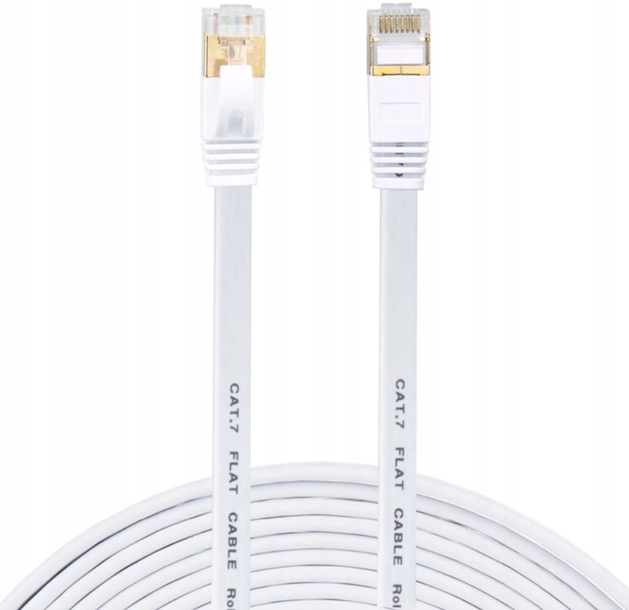 Płaski kabel sieciowy LAN Ethernet RJ45 CAT7 - 15m – Wydajność i elastyczność w jednym