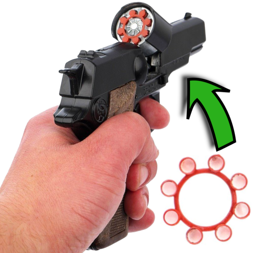 Pistolet Metalowy Na Kapiszony COLT GONHER Policyjny Hukowy 8-Strzałowy TOMDORIX