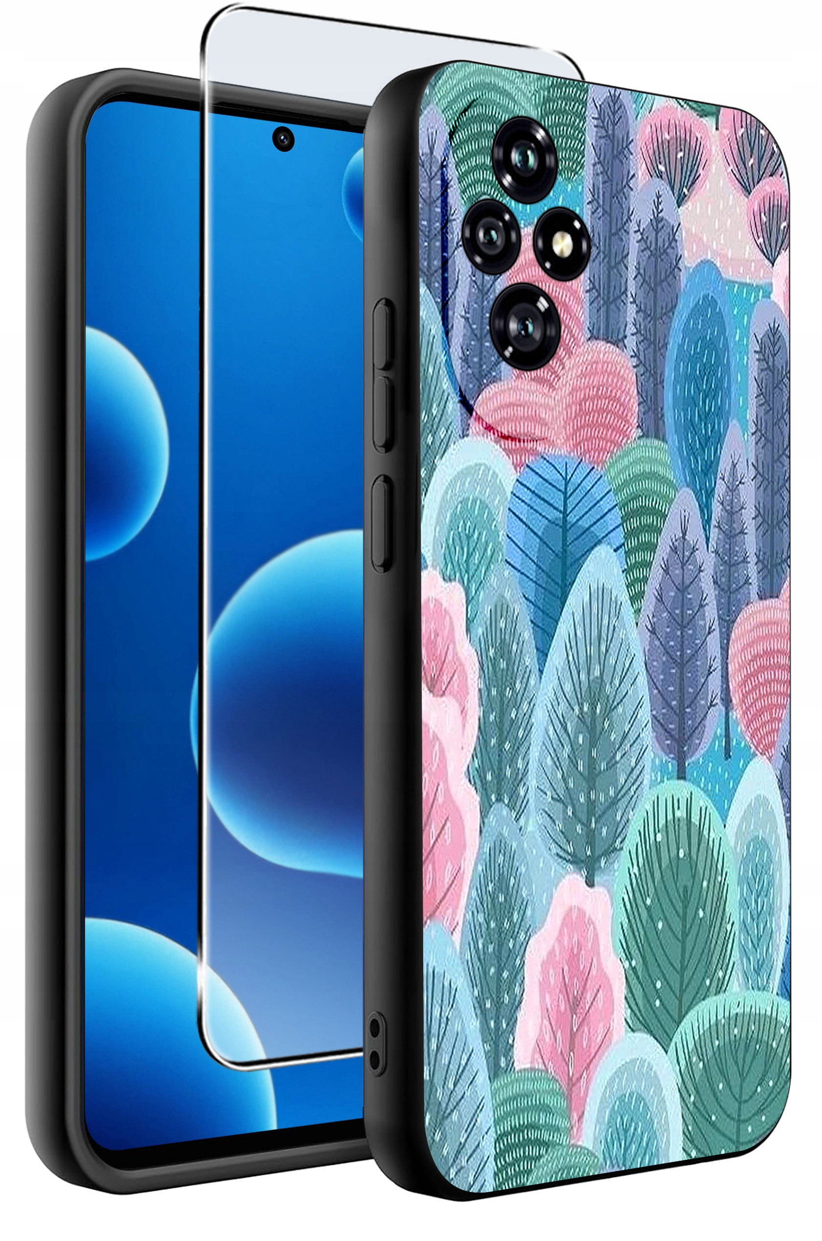 ETUI do Honor 200 5G | WZORY | SILIKONOWE MATT CASE + SZKŁO HARTOWANE 9H – Ochrona i styl w jednym